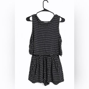 Lulu's Black and White Kids Romper